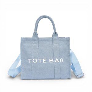 BNWT Brand New Iconic Light Denim Top Handle Convertible Tote Bag